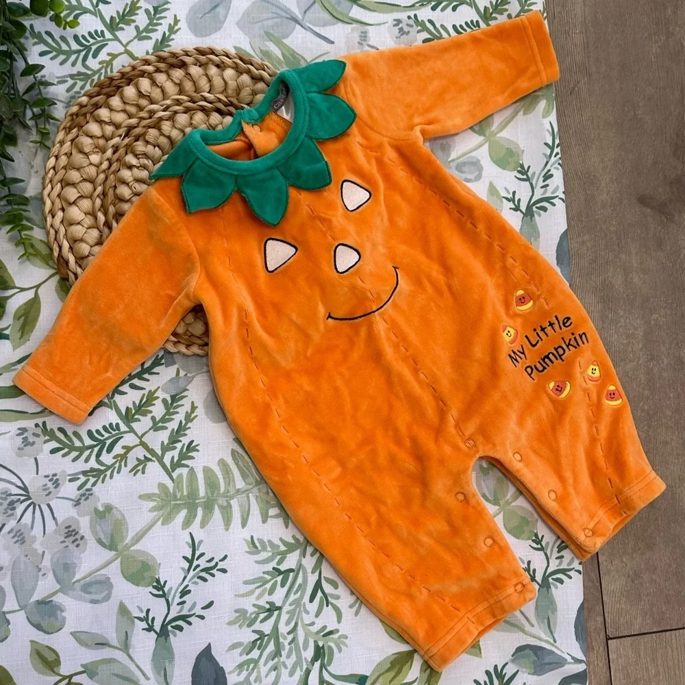 NEW Vintage Y2K Baby Halloween Costume Carter's Pumpkin Jumpsuit Costume 1 Piece - Picture 10 of 16